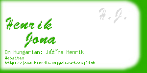 henrik jona business card